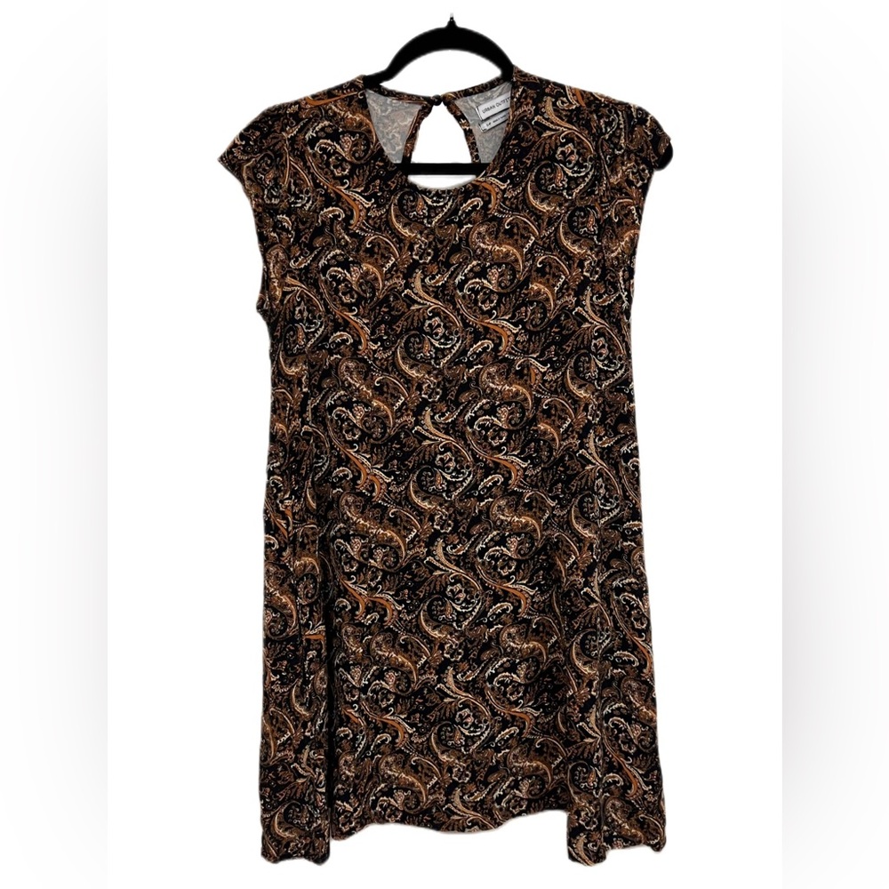 URBAN OUTFITTERS Brown Paisley Mini Dress Size SP Color: Brown and Tan - Picture 2 of 10